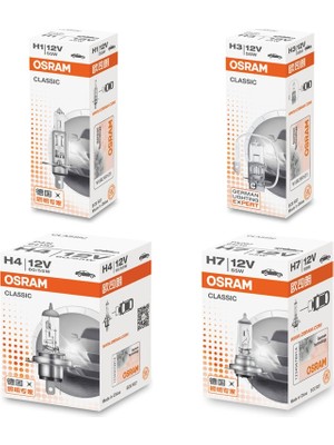 Xiyu Shop H3 12V 100W Osram Orijinal H1 H4 H3 H7 12V Işık Standart Lamk Far Otomatik Sis Lambası 55W 65W 100W Araba Halojen Ampul Oem Si (1 Adet) (Yurt Dışından)