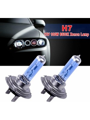 Xiyu Shop H7 100W 2 Adet H4 H7 12V 100W Araba Far Halojen Işıkları Süper Yüksek Parlaklık Lambaları Oto Xenon Lightk Araba Aksesuarları (Yurt Dışından)