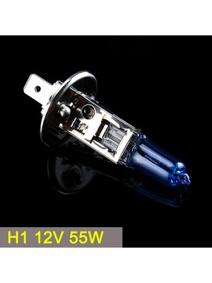 Xiyu Shop Sınovcle 12V 55W H1 Xenon Lacivert 1700LK Kuvars Cam Süper Beyaz Araba Far Ampulü Halojen Işık Lambası (Yurt Dışından)