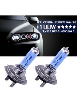 Xiyu Shop 2 Adet H7 Araba H1 H7 H11 Halojen Ampuller Hid Süper Beyaz Etkisi Farlar Ampuller 12V 6000K Kafa Lambaları Araba Kaynağı Park Işığı (Yurt Dışından)