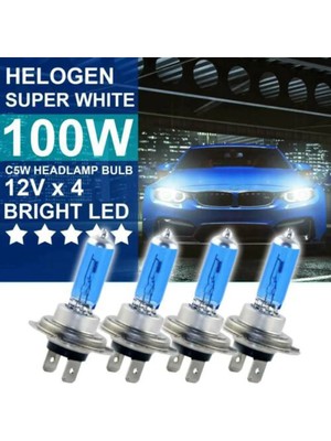 Xiyu Shop 2 Adet H7 Araba H1 H7 H11 Halojen Ampuller Hid Süper Beyaz Etkisi Farlar Ampuller 12V 6000K Kafa Lambaları Araba Kaynağı Park Işığı (Yurt Dışından)