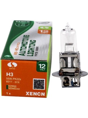 Xiyu Shop H3-12V-55W PK22'LER Xen Orijinal H1 H4 H3 H7 H8 H9 H11 H16 Hb3 Hbv Işık Standart Lamk Far Oto Sis Lambası Araba Halojen Ampul (Yurt Dışından)