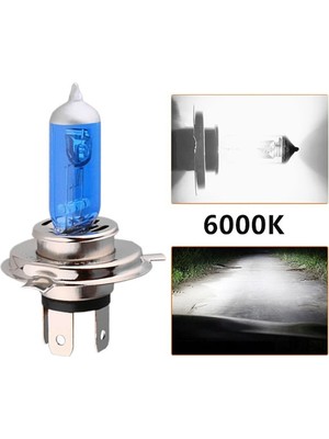 Xiyu Shop H7 Stili 6000K Üst Beyaz Halojen Ampul H4 H7 12V K 4300K ​​6000K Kuvars Cam Araba Far Lambası Motosiklet Işık Lambası (Yurt Dışından)