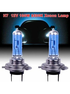 Xiyu Shop H7 2 Adet H1H4H7 Araba Kafa Işık Halojen Ampul 6000 K 12 V Hod Yükseltilmiş Kuvars Halojen Lamba Süper Beyaz Yüksek Işık Yoğunluğu Işık (Yurt Dışından)