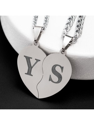 Hediyesepeti Hediye Sepeti Birleşen Kalp Puzzle Metal Kolye