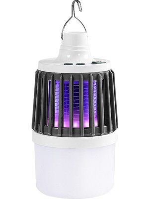 Powermaster MX-858 Usb'li Sinek Öldürücü Özellikli 3 Modlu Şarjlı Kamp Feneri Kamp Aydınlatma Kamp Sineklik Cız Mor Işık