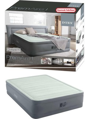 intex 64906 Çift Kişilik Elektrikli Şişme Yatak Queen Premaire I Elevated 152X203X46 cm