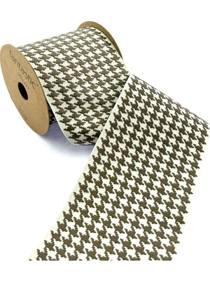 Fantastic Kaz Ayağı Desen Dokuma Geniş Perde Bordür / Aksesuar (10 Cm. Genişlik - 3,5 Mt. Uzunluk)