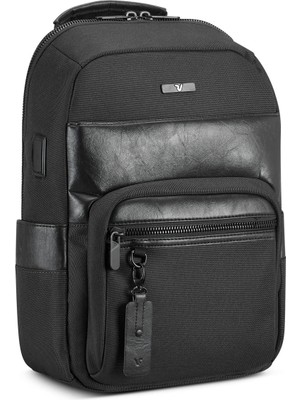 Roncato Unisex Evrak Çantası 41226101 Roncato Zaıno Slım 1 Comp. (Pc 14"/tablet/usb) Nevada Nero Ballıstıc