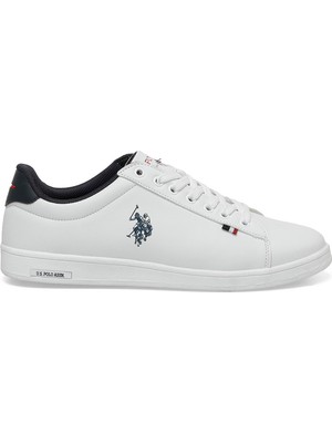 U.S. Polo Assn. Franco 4fx Beyaz Erkek Sneaker Suni Deri Düz Taban ile Rahat ve Şık