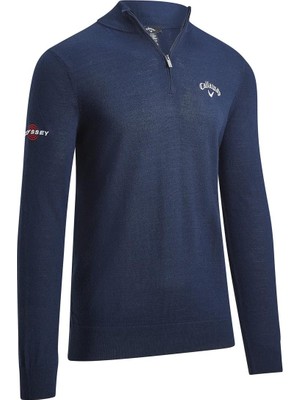 Callaway 1/4 Zip Merino Sweater / Erkek Yün Karışımlı Ince Kazak