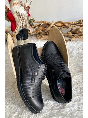 Enes Klasik Bağcıklı Spor Taban  Deri Ortopedik Günlük Her Mevsim Erkek Ayakkabı