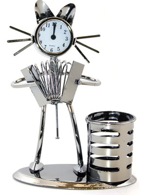 Keyfim Shop Metal Saatli Kalemlik