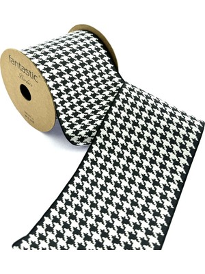 Fantastic Kaz Ayağı Desen Dokuma Geniş Perde Bordür / Aksesuar (10 Cm. Genişlik - 3,5 Mt. Uzunluk)