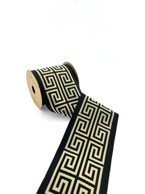 Fantastic Labirent Desen Dokuma Geniş Perde Bordür / Aksesuar (10 Cm. Genişlik - 3,5 Mt. Uzunluk)