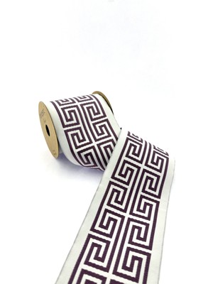 Fantastic Labirent Desen Dokuma Geniş Perde Bordür / Aksesuar (10 Cm. Genişlik - 3,5 Mt. Uzunluk)