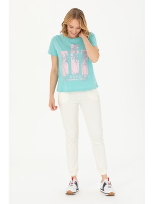 U.S. Polo Assn. Kadın Ekru Eşofman Altı 50265829-VR019