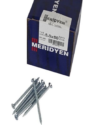 Meridyen Sunta Vidası 5,0X50 Meridyen 200 Adet Kutulu