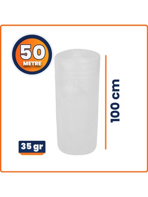 Balonlu Naylon Patpat Şeffaf 35 gr 100 cm x 50 m - 1 adet