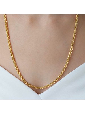 14 Ayar Altın Halat Zincir 60 Cm 11.30 Gram 4.5mm