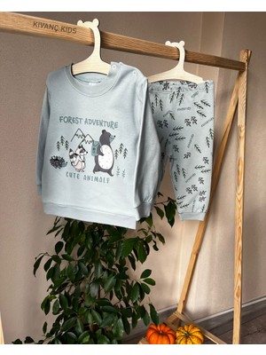 Kıvanç Kids Kıvançkids Orman Baskılı Penye Pijama Takımı