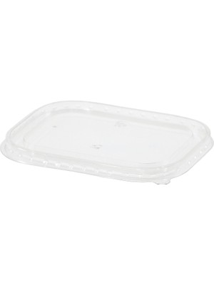 Ambalaj Pazarı 750 - 1000 cc Dikdörtgen Kase Ortak Kapağı Pet - 50 Adet