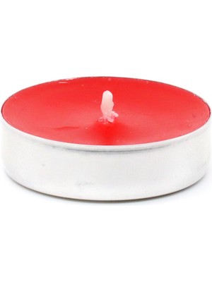 Roll-Up Tea Light Mum Kırmızı - 100 Adet