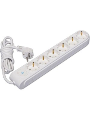 Makel Grup Priz Anahtarlı 6 Lı 5 mt Kablolu Yeni Nesil