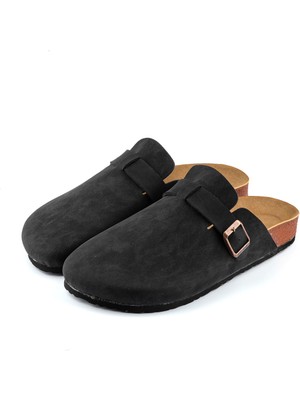 Roy Jones Kadın Ortopedik Yumuşak Tabanlı Terlik Önü Kapalı Paslanmaz Tokalı Kaymaz Sabo Ev Dışarı Terliği