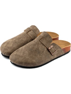 Roy Jones Kadın Ortopedik Yumuşak Tabanlı Terlik Önü Kapalı Paslanmaz Tokalı Kaymaz Sabo Ev Dışarı Terliği