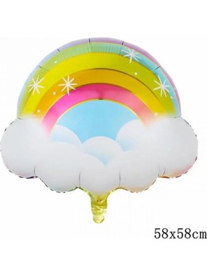 Kidspartim Gökkuşağı Bulut Folyo Balon