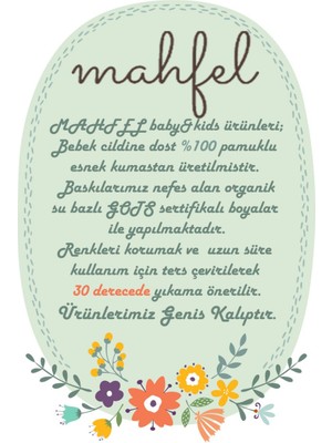 Mahfel 2'li Organik "merhaba Okyanus" Baskılı Bebek Body Zıbın KISA-EKRU-BEJ-96-132