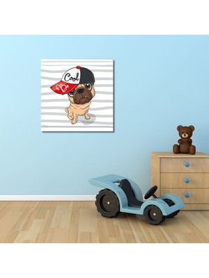 Gaagart Tekli Kare Kanvas Çocuk Odası Serseri Yavru Köpek Tablosu
