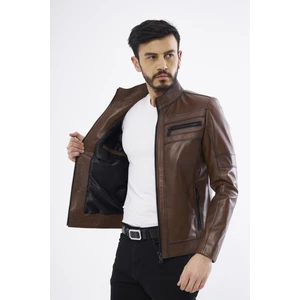 DER101  Deri Erkek Taba Mont