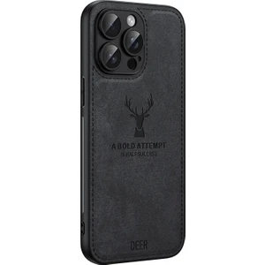 iPhone 15 Kumaş Geyik Deseni Cep Telefonu Kılıfı (Yurt Dışından)