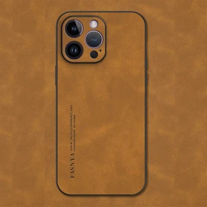 iPhone 15 Pro Max Hafif Lüks Pu Deri Cep Telefonu Kılıfı (Yurt Dışından)