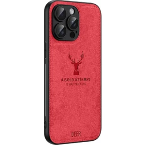 iPhone 15 Kumaş Geyik Deseni Cep Telefonu Kılıfı (Yurt Dışından)