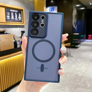 Samsung Galaxy S23 Plus Cilt Hissi Manyetik Çekim Cep Telefonu Kılıfı (Yurt Dışından)