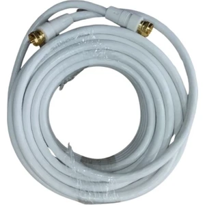 F Konnektörlü Kablo RG6U6 Gold 10 Metre Beyaz Renk Dayanıklı Tasarım