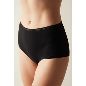 Easy Cotton Trim Yüksek Bel Siyah Slip Külot