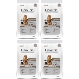 La Vital Kuzulu Premium Kısır Kedi Maması 1.5 kg 4'lü Paket