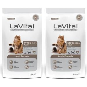 La Vital Kuzulu Premium Kısır Kedi Maması 1.5 kg 2'li Paket