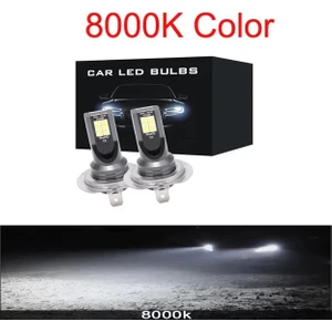 Xiyu Shop H7 Stili 8000K 2 Adet LED H7 Far Ampul Cob Mini Araba Işık Lmbulb 80W H9 H11 H16 Hb3 Hb4 Kesme Hattı 12V 24V Araba Styling (Yurt Dışından)