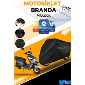 Arora Freedom Su Geçirmez   Siyah Motosiklet Brandası Miflonlu Kalın Premium Kumaş Clipsli