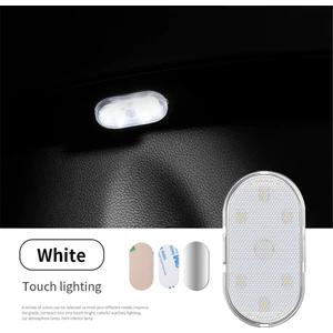 Xiyu Shop Yükseltilmiş Beyaz Araba Iç Kubbe Işık Parmak Dokunmatik Sensör Okuma Lambası 5V LED Araba Styling Gece Lambası Mini USB Şarj Altı Renkli Araba Kapı Işığı (Yurt Dışından)