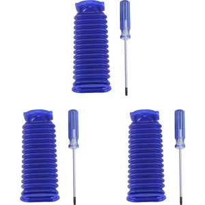 3x Dyson V6 V7 V8 V10 V11 Yumuşak Kadife Rulo Emme Mavi Hortum Değiştirme Ev Temizlik Elektrikli Süpürge (Yurt Dışından)
