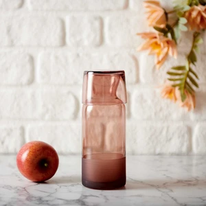 Matte Bardaklı Sürahi - Kahverengi - 700 ml