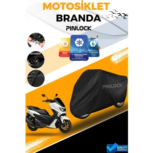 Yamaha Nmax Siyah Su Geçirmez   Siyah Motosiklet Brandası Miflonlu Kalın Premium Kumaş Clipsli