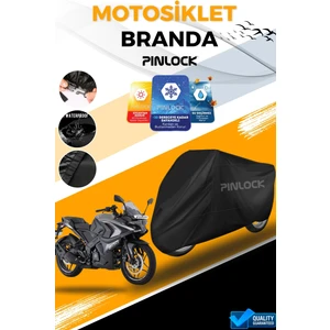 Pulsar Rs 200 Su Geçirmez   Siyah Motosiklet Brandası Miflonlu Kalın Premium Kumaş Clipsli