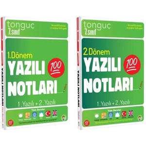 Tonguç Akademi 7. Sınıf Yazılı Notları 1. Dönem ve 2. Dönem 1 ve 2. Yazılı